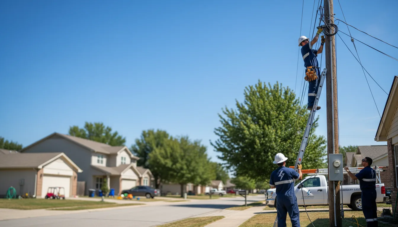 Residential electrician providing installation services in Happy, TX